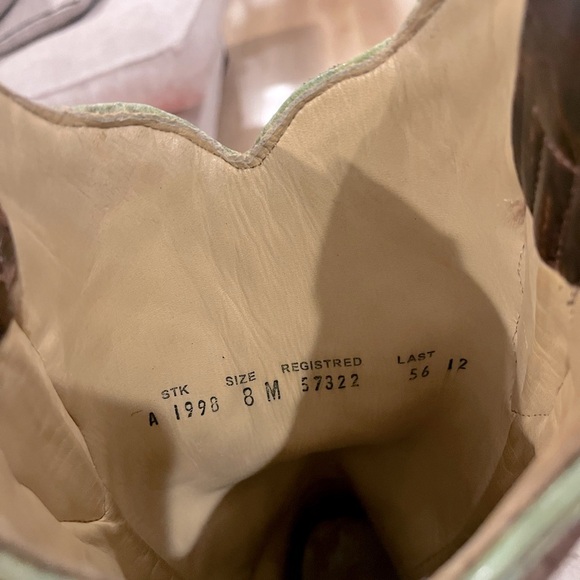 Corral Western Cowboy Boots Brown Tooled Leather Size 8 Horsegirl - Picture 5 of 7